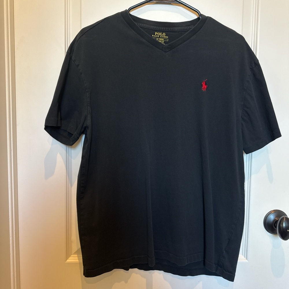 Polo by Ralph Lauren Charcoal V-Neck Tee